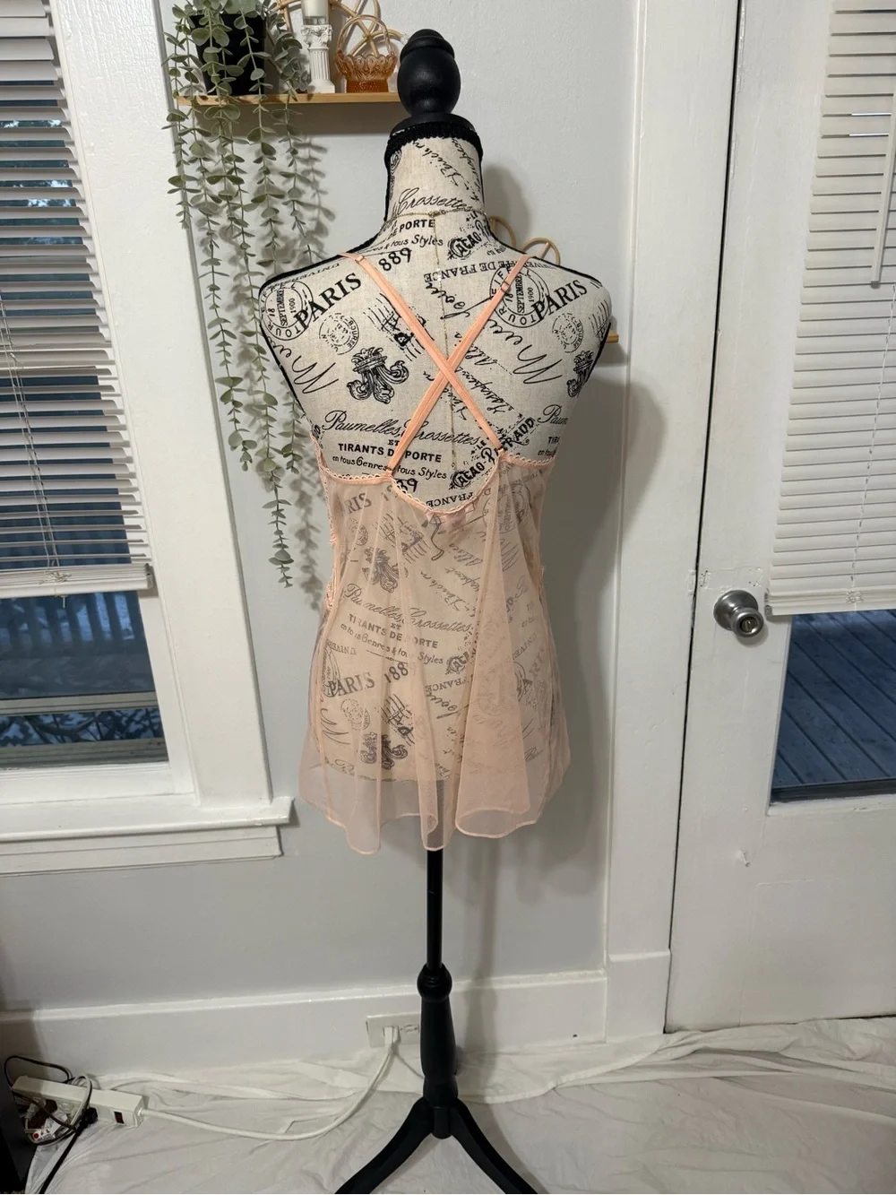 Victoria's Secret Blush Lace Sheer Chemise